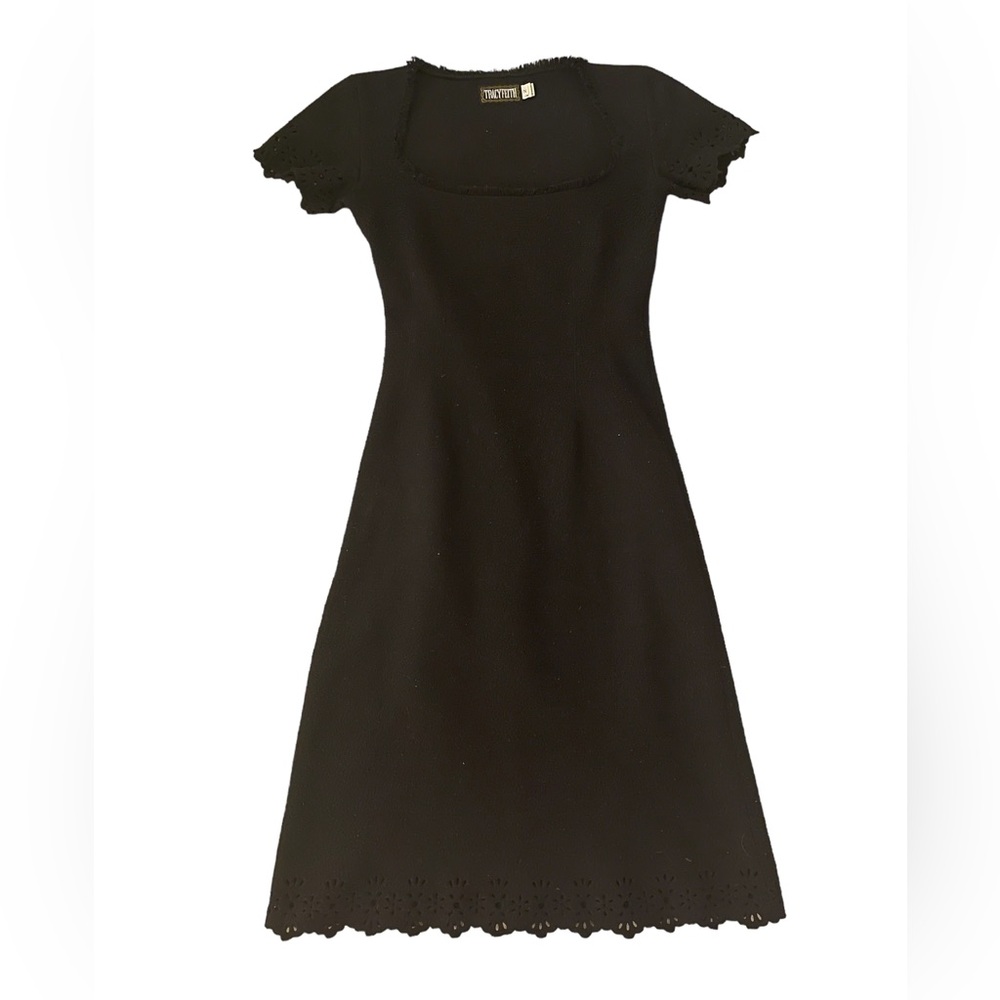 Tracy Feith Vintage Black Short Sleeve Dress-in Polar Fleece! From ‘90s-GREAT!